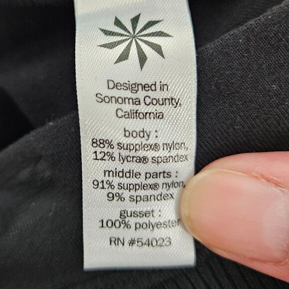 Athleta Excursion Tight Hybrid Rib Panel Legging Jogger Pant Side Pockets Black - Picture 7 of 9